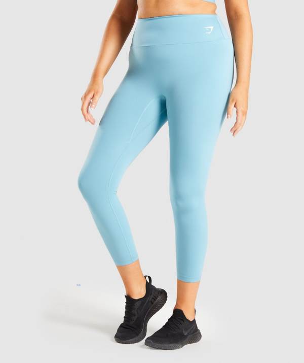 Damske Legíny Gymshark Training 7/8 Svetlo Modre | GC5036718